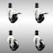 Service Caster 3 Inch 316SS Soft Rubber Swivel 1-5/8 Inch Stem Caster Lock Brake SCC, 2PK SCC-SS316TTLEX20S314-SRS-2-S-2-158 - alternate 2
